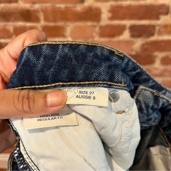 Rolla’s Classic Straight High Rise Regular Fit Size 27 Distressed Raw Hem Crop - Picture 10 of 10